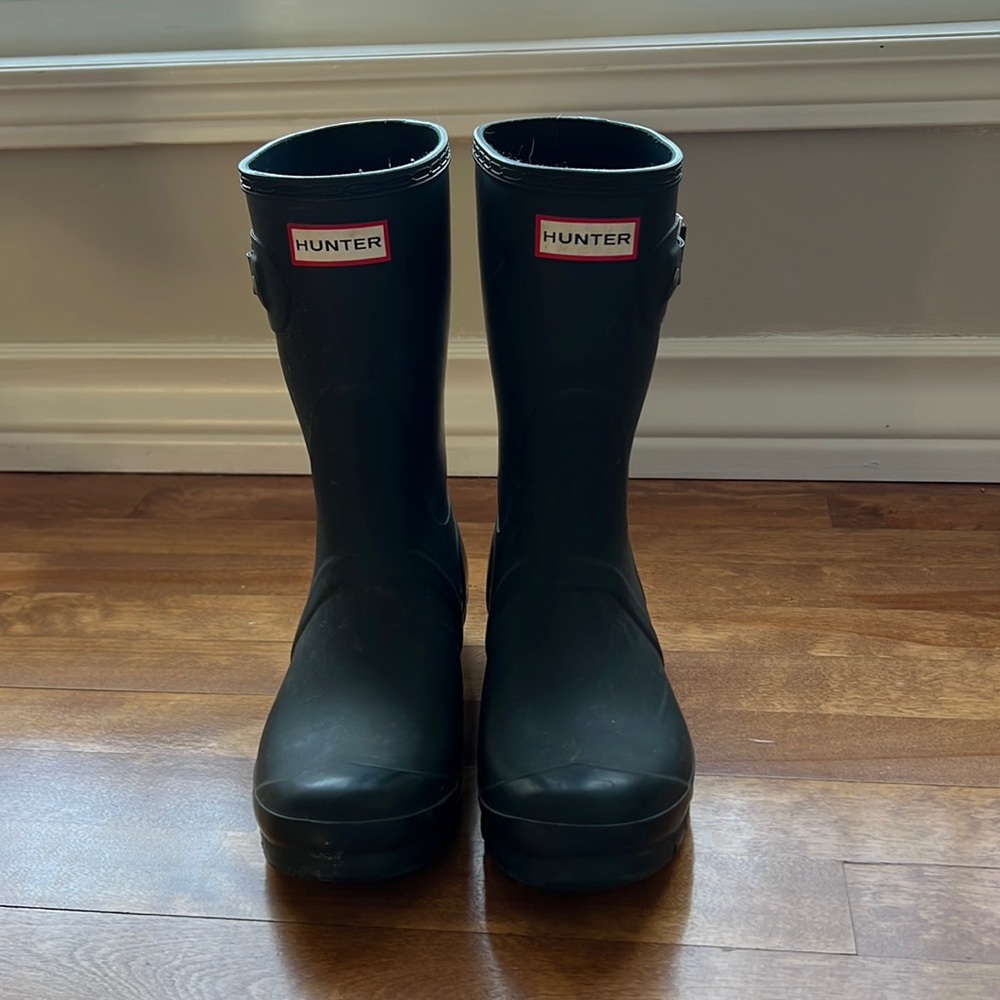 Mid Calf Hunter Rainboots with Sock Liners